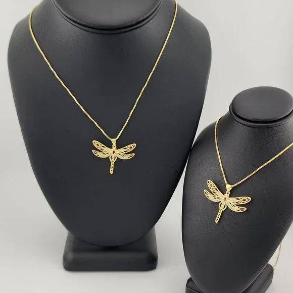 Last One Brand New Multi Colored DragonFly Necklace - Picture 8 of 12